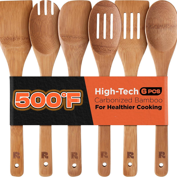 Solvix™ Bamboo Multifunction Kitchen Utensil Set