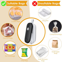 Solvix - Mini Bag Sealer 2-in-1 | Heat Seal & Cutter (Batteries Included)