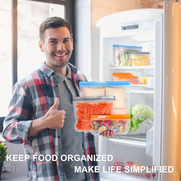 Solvix™ Reusable Silicone Food Storage Bags