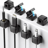 Solvix - Cable Organizer Clips 8-Pack | Adhesive Cable Management