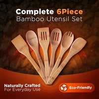 Solvix™ Bamboo Multifunction Kitchen Utensil Set